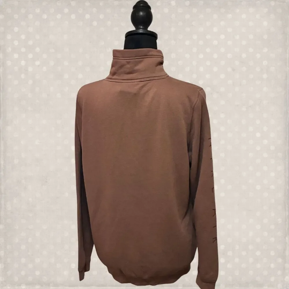 Nike Mock Neck Pullover 3/4 Zip Women's Small Dusty Rose